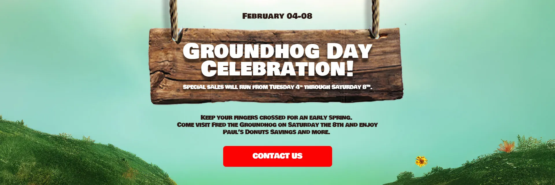 Groundhog Day Celebration! Banner